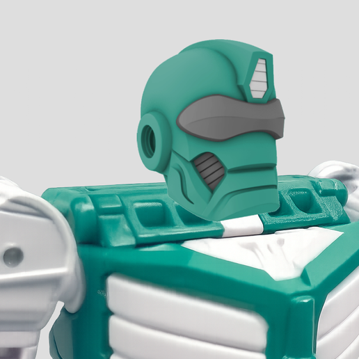 G2 Cybertronian Trooper's variant alternative heads 13 - 3D model önizlemesi