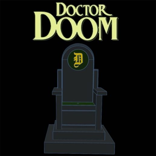 Doctor Doom Comic Throne – 1/12 Scale Classic Throne (STL)