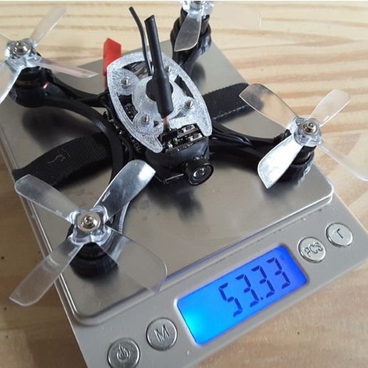f93e11613f04c0c05dbe874e01bcf92b_preview_featured.jpg Free STL file Mini Quad Racer 100mm Brushless GemFan 0806 6200kv 2S・Design to download and 3D print, Microdure