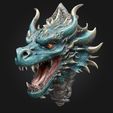 Dragon2.jpg Dragon Head Wall Decor Ornament | Stl,Obj,Glb,Fbx