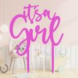 its-a-girl.jpg It's A Girl, Gender Reveal Cake Topper