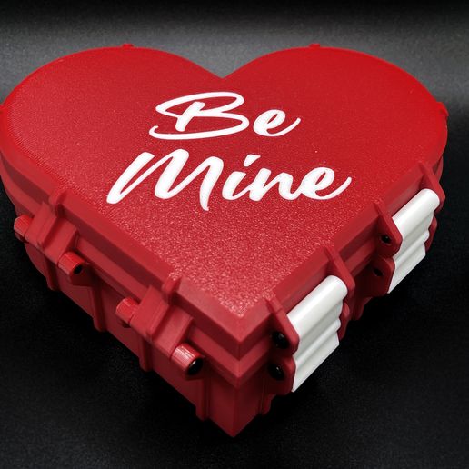 💜 Rugged-style Valentine Heart Box・ STL File for 3D printing・Cults