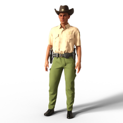 sherif-1.png STL file sheriff 1・3D printing template to download