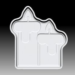 Candles-VACUUM-PIECE.jpg STL file CANDLES BATH BOMB MOLD・3D printer design to download