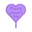H_WOMENS_DAY.stl HAPPY WOMEN'S DAY CAKE TOPPER