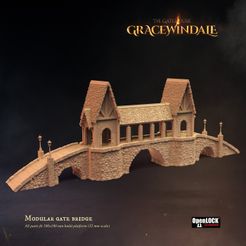 Gracewindale-Gatehouse-bridge-render-1.jpg STL file Gatehouse - Gate Bridge・3D printer design to download