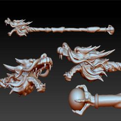 BACULO_ORKO.jpg Archivo STL gratis Personal del dragón・Modelo para descargar y imprimir en 3D