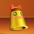 CuteChristmasbell.jpg Cute Christmas bell 3D - Cute / Kawaii Christmas bell / Christmas Decoration