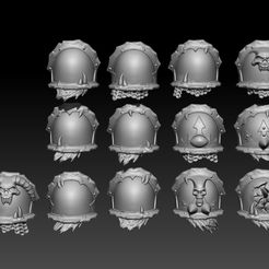 13-Chaos-Shoulders.jpg Файл STL 13 Плечи хаоса・Дизайн 3D принтера для загрузки