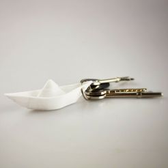 1.jpg Бесплатный STL файл paper boat keyring・Модель 3D-принтера для загрузки