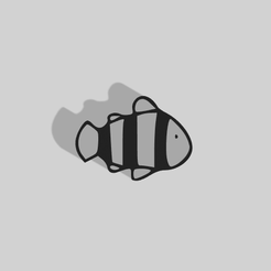 Nemo.png STL-Datei Clownfisch Dekoration - 2D Kunst・Vorlage für 3D-Druck zum herunterladen