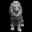 Leo_01.png Leo Zodiac Lion Lowpoly Sculpture 3D print model