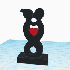couple-in-love-sculpture-4-1.png STL file Man Woman Kiss Sculpture, Love Statue, Forever Eternal Love Infinity Couple In Love・3D print model to download, Allexxe