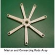 Parts-02.jpg STL file Radial Engine, 7-Cylinders, Cutaway・Template to download and 3D print