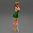 Girl-0003.jpg Woman Posing In mini Dress With Both Hands On Her Face 3D print model