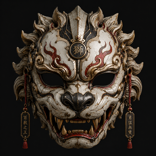 Japanese Lion Mask 3D model by jerryclinton