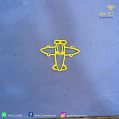 Avion-1-v2.png STL file Plane cookie cutter・3D printer design to download