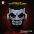Go_Go_Loser_Ranger__Helmet_Cosplay_3D_Print_Model_STL_File_01.jpg Go Go Loser Ranger Helmet -   Footsoldier Mask Sentai Daishikkaku Cosplay