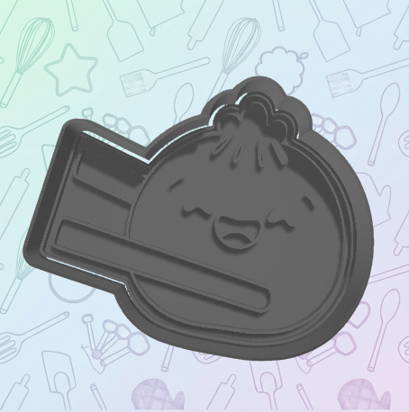 Dumpling in Chopsticks Cookie Cutter