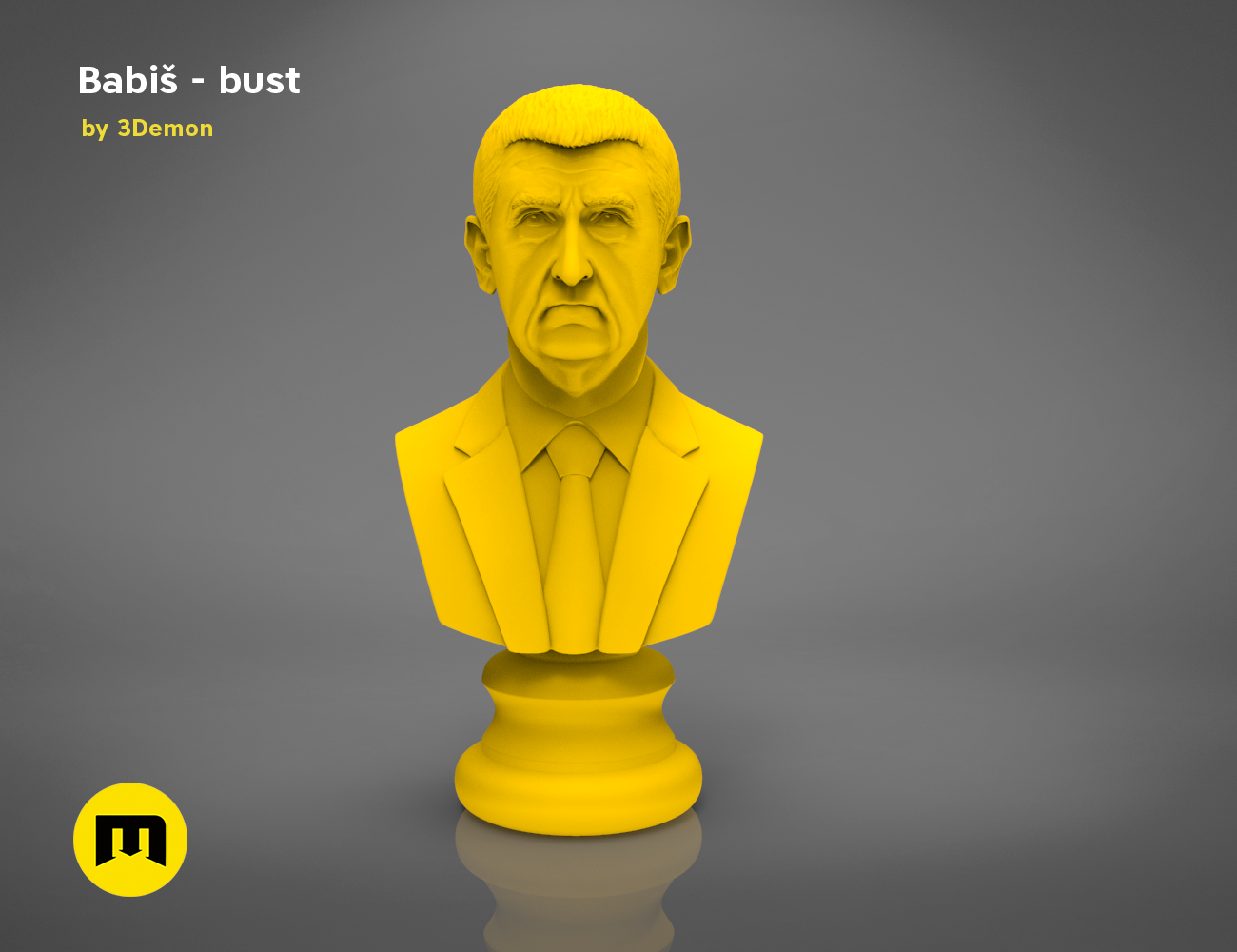 Babis_orange-Studio-5.1000.png Fichier OBJ Babis - Premier ministre tchèque・Objet imprimable en 3D à télécharger, 3D-mon