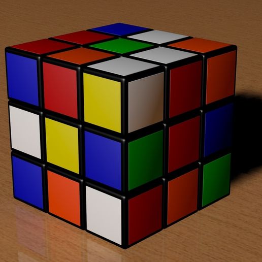 Scrambled Rubik's Cube 3x3