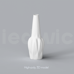 A_2_Renders_1.png Niedwica Vase A_2 | 3D printing vase | 3D model | STL files | Home decor | 3D vases | Modern vases | Abstract design | 3D printing | vase mode | STL