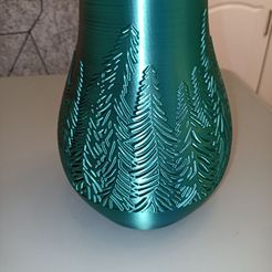 Jarrón iluminado por la nieve para decoración navideña