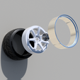 work-t7r-v3.png WORK Emotion t7r Rims 2p with ADVAn tires wheels for diecast and scale models