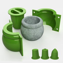 MoldeVasija1-2.png 3D file Concrete Planter Mold : Concrete Planter Mold : Spherical Vessel・Model to download and 3D print
