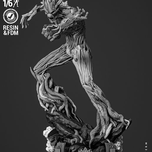 🗿 WICKED MARVEL GROOT SCULPTURE : TESTED AND READY FOR 3D PRINTING・ 3D ...