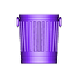 TrashCanwithPegs.stl STL file Trash Can prop for Dioramas and Tabletop・Template to download and 3D print