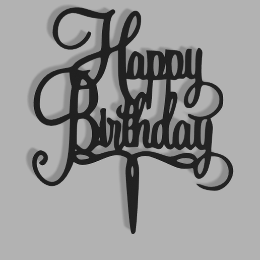 STL file Happy Birthday Cake Topper・3D printable design to download・Cults