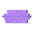 BlackYellowWhite - Star Wars Attack of the Clones.stl 3D MULTICOLOR LOGO/SIGN - STAR WARS: Attack of the Clones