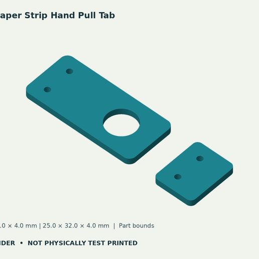 Sandpaper Strip Hand Pull Tab