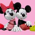 8.jpg Mickey and Minnie mouse for 3d print STL