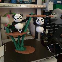 Flexi Factory Bambu Lab Print-in-Place Panda et support