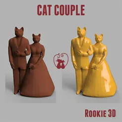 cat1.webp Archivo STL ADORNO PAREJA DE GATO・Diseño para descargar y imprimir en 3D