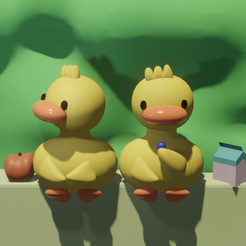 Patitosd2.png STL file Duck Friends・3D printing design to download