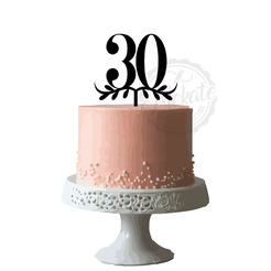 Topper-Num-30-Ella_01-cake@2x.png Decorated number 30 - Cake topper