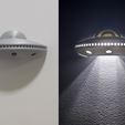 off-on.png Alien UFO Wall Light Spaceship - Creative STL