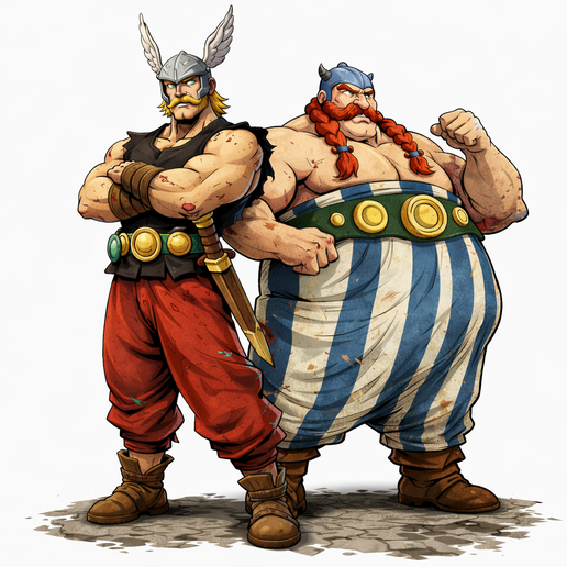👑 Asterix et Obelix-(Set de 2 figurines STL) ⚔️