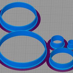 Circle-cookie-cutters-preview-2.jpg Fichier STL Ensemble de moules à biscuits en forme de cercle - 0,5 à 4 pouces・Design imprimable en 3D à télécharger