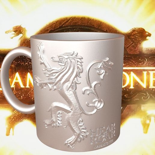 3.4.jpg Download STL file Game Of Thrones Lannister Coffee Mug • 3D printer template, SimaDesign