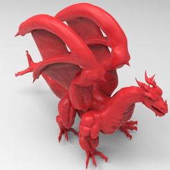 untitled.38.jpg Файл STL Red dragon・3D-печатная модель для загрузки