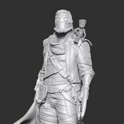 Star_Lord_With_Helmet_cropped.jpg Файл STL Marvel Стражи Галактики - Звездный Лорд Питер Квилл・Модель для загрузки и 3D-печати