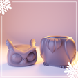 Owl-Jar-4-by-polydraw-3D_.png Winter Owl Jar- print in place- free supports