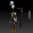 ScreenShot862.jpg Fichier OBJ Star Wars LA MANDALORIENNE figurine style Kenner. saison 2・Design pour impression 3D à télécharger