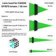 3D_printable_CANON_EF_EFS_58mm_short_lens_hood.png Lens hoods for CANON EF/EFS - 58 mm ø lenses
