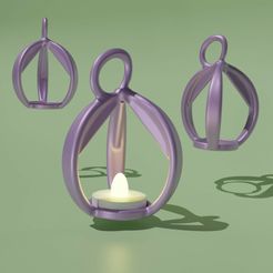 tealight_boule_render.jpg STL file tealight suspension・3D printing model to download