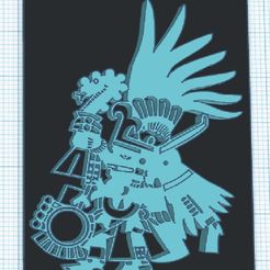 guerrero-azteca.jpg STL file Aztec keychain・3D printable design to download